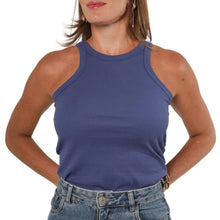 Load image into Gallery viewer, Navy Ribbed Tank Top
